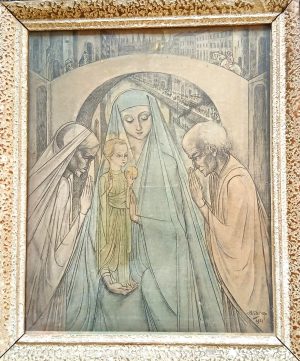 Jan Toorop "Maria met kind en gebedsgangers"